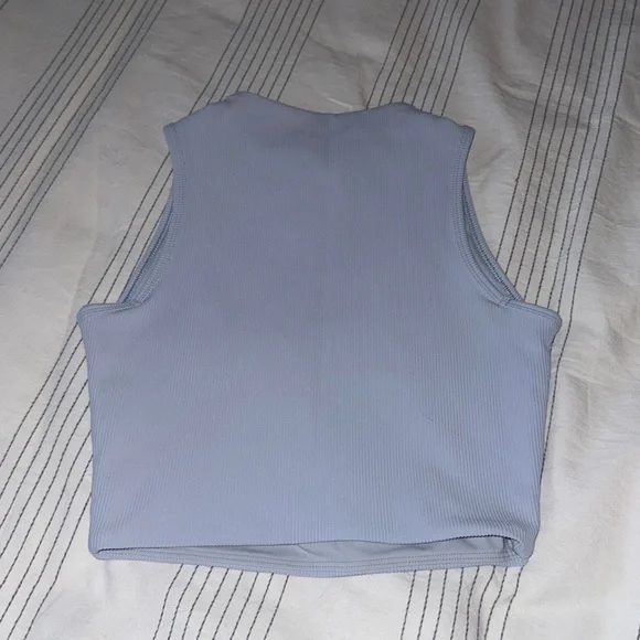 Spanx contour rib mock neck Cropped Top sz XS - Picture 3 of 4